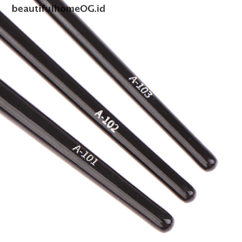 // Lebaran// 3Pcs Brush Brow Contour Face Concealer Alis Eyeliner Blush Makeup Tools **