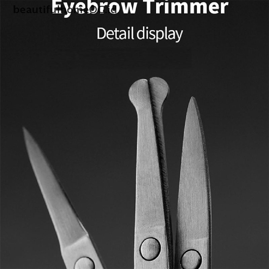 // Lebaran// Kepala Bulat Lengkung Kumis Hidung Telinga Hair Remover Scissor Trimmer Safety Scissor **