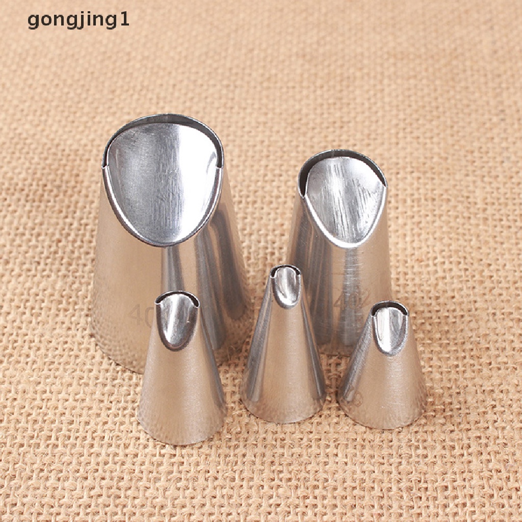 Ggg 5PCS/Set Krisan Nozzle Icing Piping Pastry Nozel Alat Kue Dapur ID