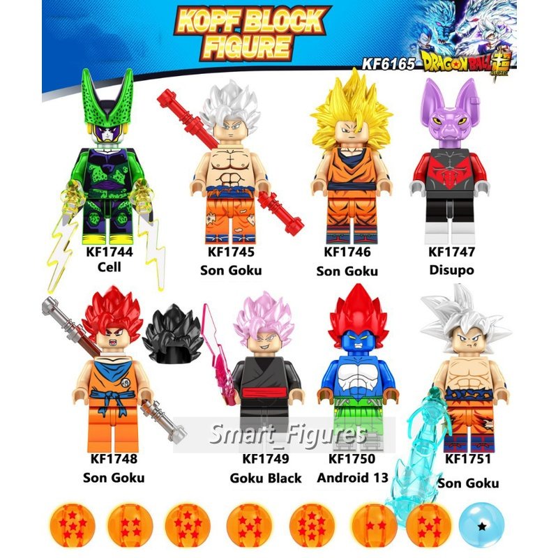 Dragon Ball Minifigure Matahari Wukong Hitam Wukong Buatan Man No. 13mainan Edukasi Blok Bangunan Rakitan Anak