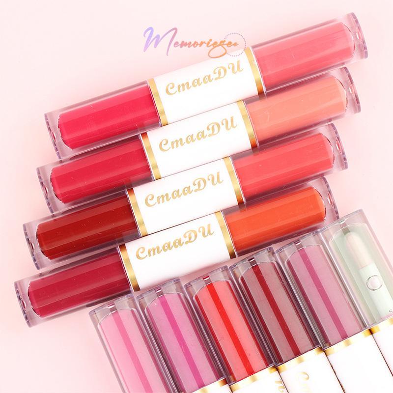 COD & Ready CMAADU Lipstik 2 in 1 Lip Gloss Matte Warna Double Lipstick Liquid Waterproof Long Lasti