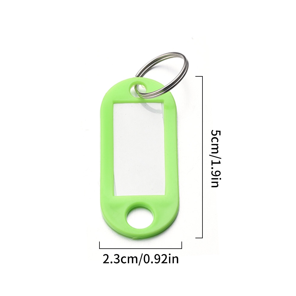 [HOT Sale] Koper Plastik Luggage Tag Nama Gantungan Kunci Dekorasi Liontin Kartu Klasifikasi Nomor Hotel Multicolor Gantungan Kunci Aksesoris Keychain ID Label Split Ring Keychain