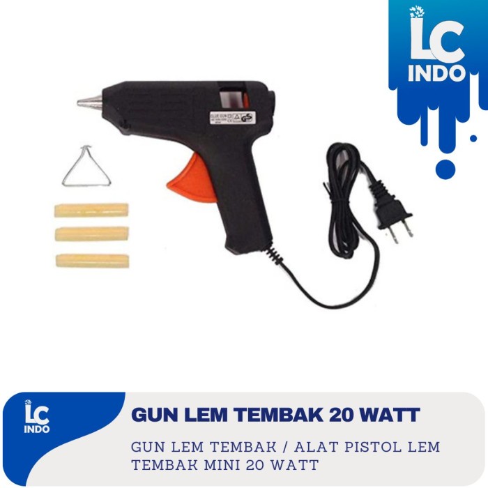 

Glue gun lem tembak kecil 20 watt Cepat panas Pistol lem tembak
