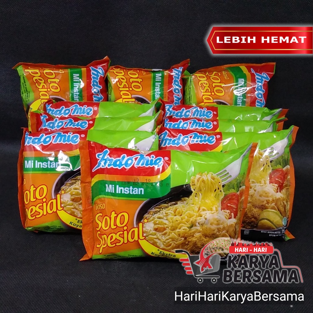 

INDOMIE MI INSTAN RASA SOTO SPESIAL PACK 10 BUNGKUS X 75GR