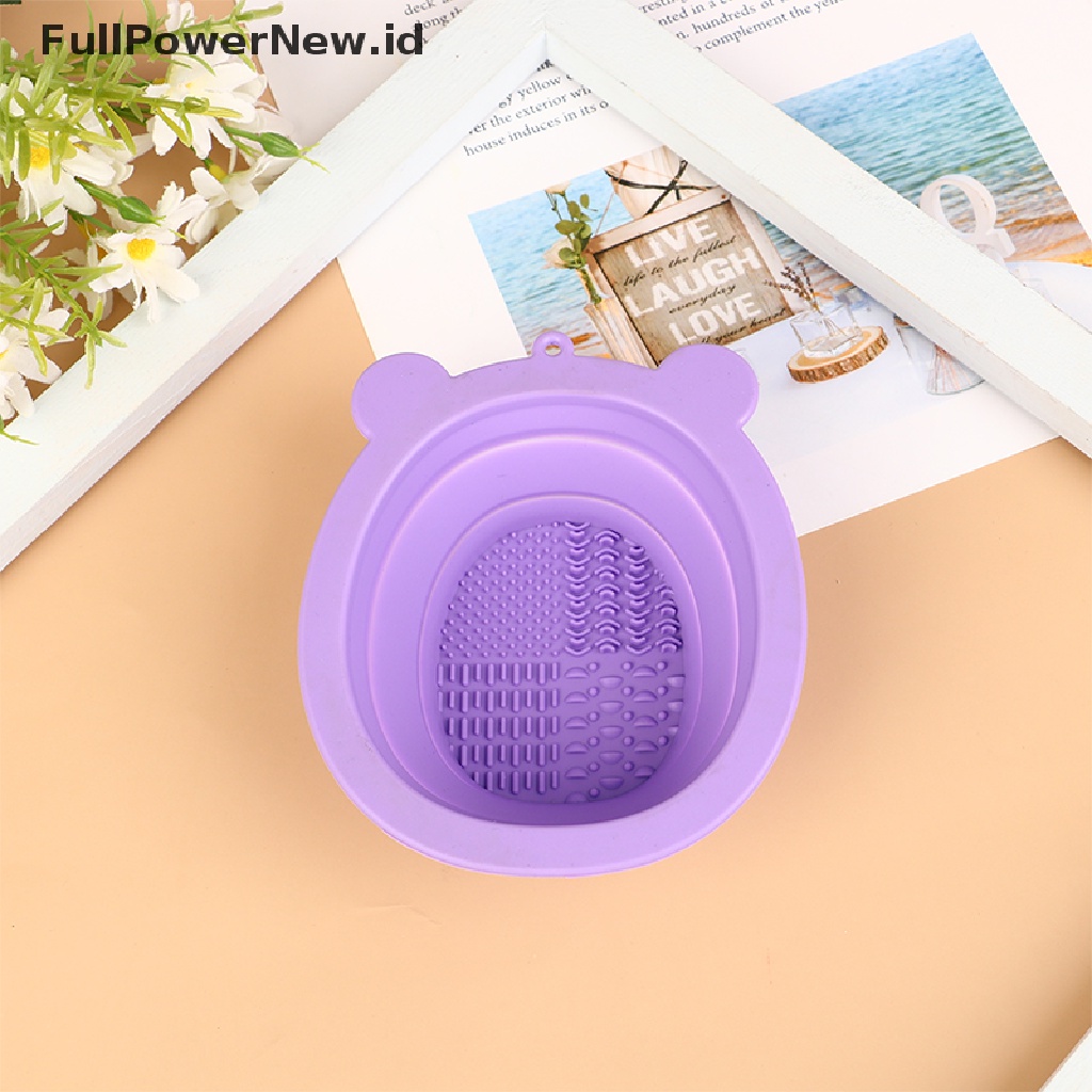 Power Makeup Brush Cleaner Scrubber Pads Cuci Alas Silikon DIY Masker Mangkuk ID