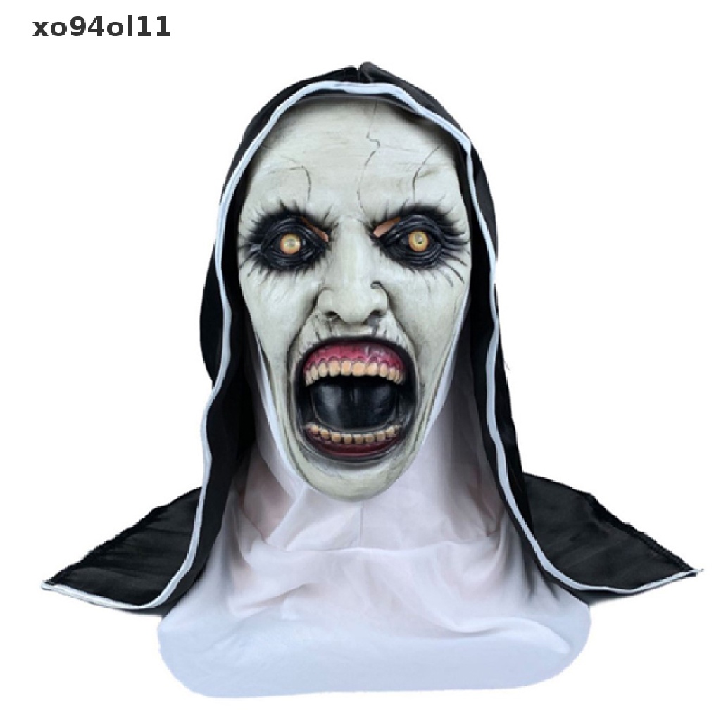 Xo Topeng Lateks The Horror Mengerikan Nun Dg Kerudung Valak Cosplay Untuk Kostum Halloween OL