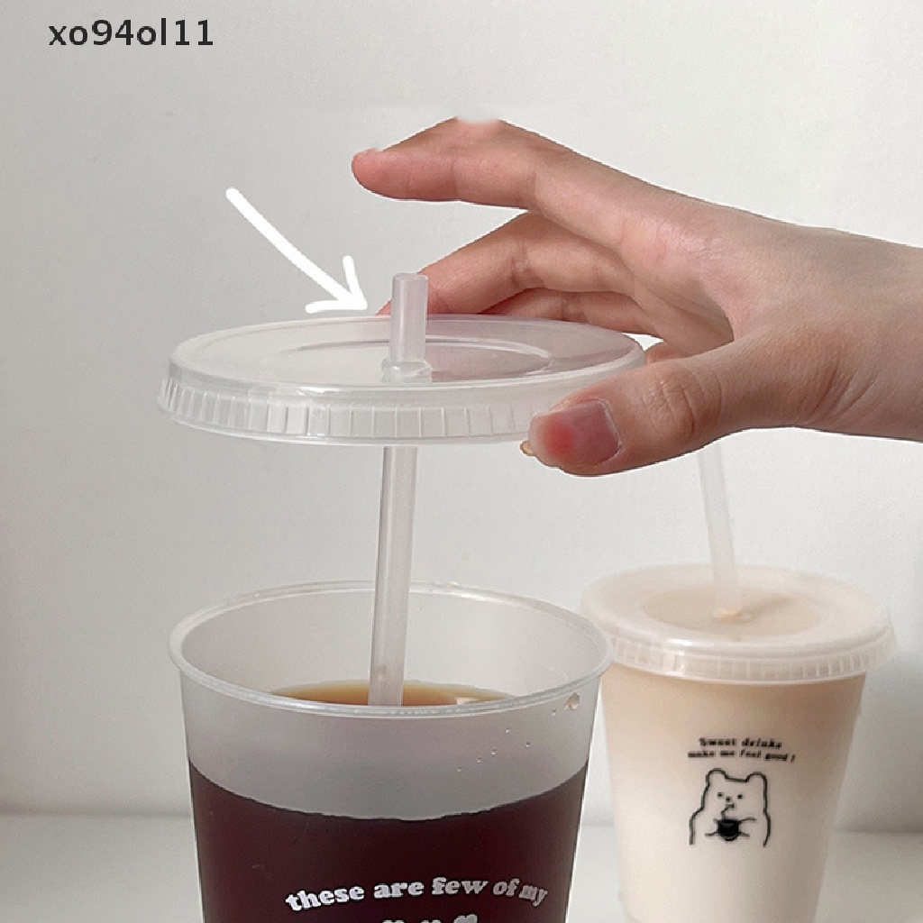 Xo Botol Air Minum Untuk Kopi Jus Susu Teh Kawaii Gelas Dingin Plastik Dengan Tutup Sedotan OL