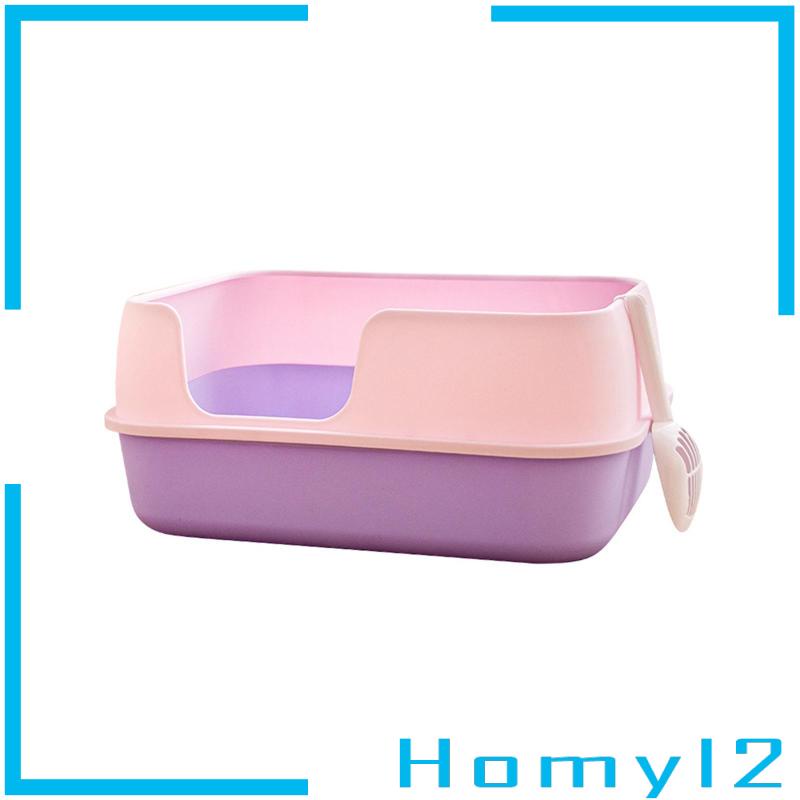 [HOMYL2] Kotak Kotoran Kucing Untuk Kucing Indoor Sisi Tinggi Tall Detachable Kitty Litter Box