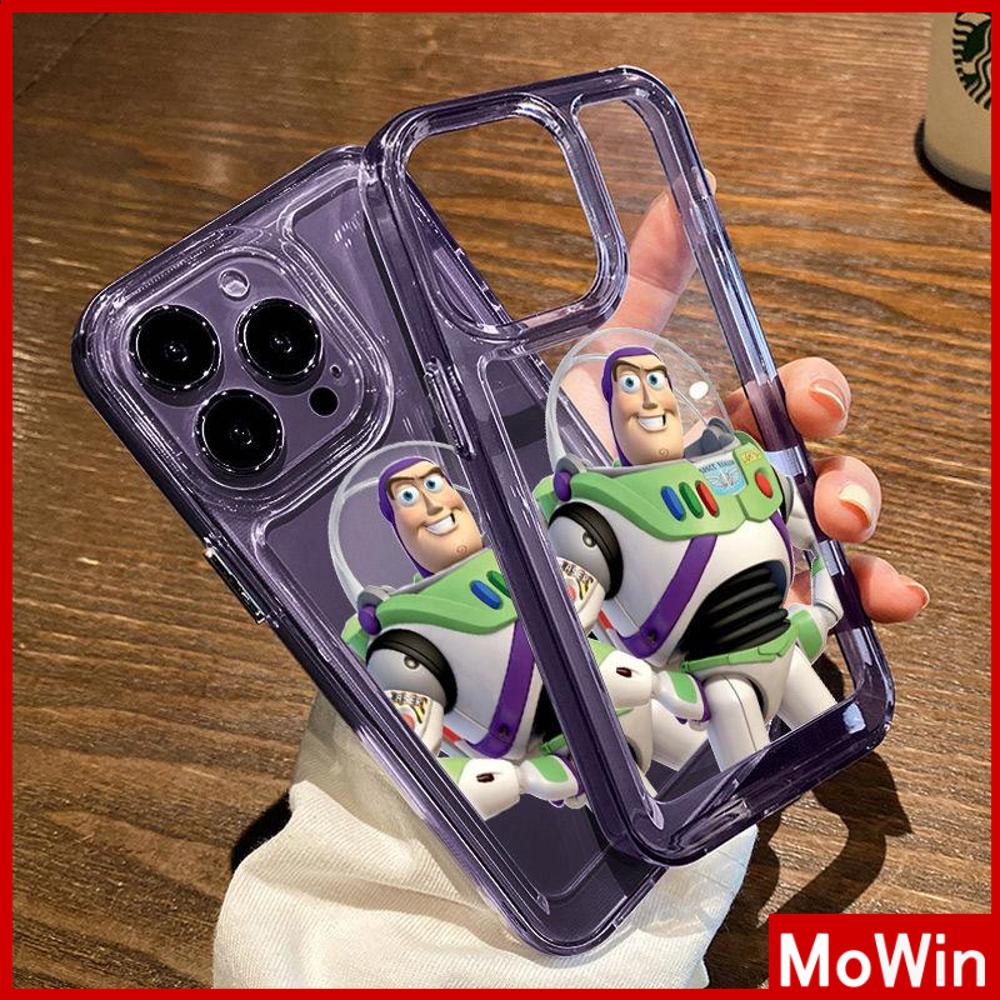 For iPhone 14 Pro Max iPhone Case Acrylic Hard Case HD Clear Case  Plating Button Shockproof Cute Cartoon Purple Compatible with iPhone 13 Pro max 12 Pro Max 11 xr xs max 7 Plus 8