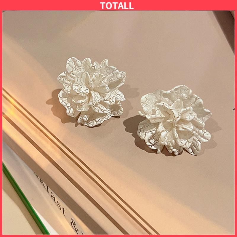 COD Anting Stud 925 Silver Needle Bentuk Bunga Camellia Fahion Korea Gaya Untuk Wanita-Totall