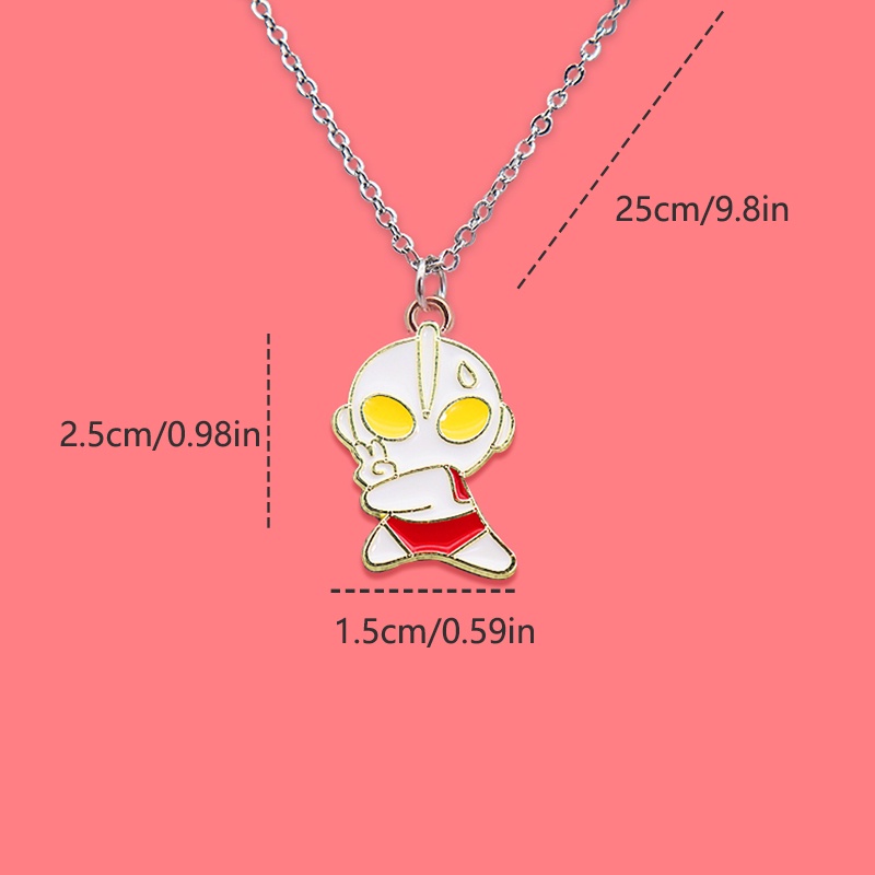 Kalung Stainless Steel Altman Liontin Anak Kartun Liontin Perlengkapan Siswa Hadiah Ulang Tahun Logam Aksesoris Fashion