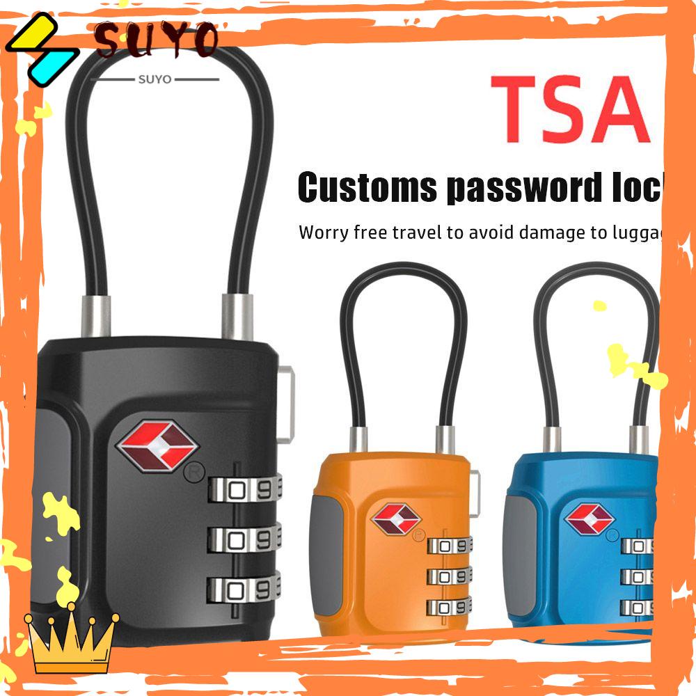 Suyo TSA Customs Lock Padlock Gembok Anti Maling Kunci Koper 3kunci Kombinasi Digit Dial