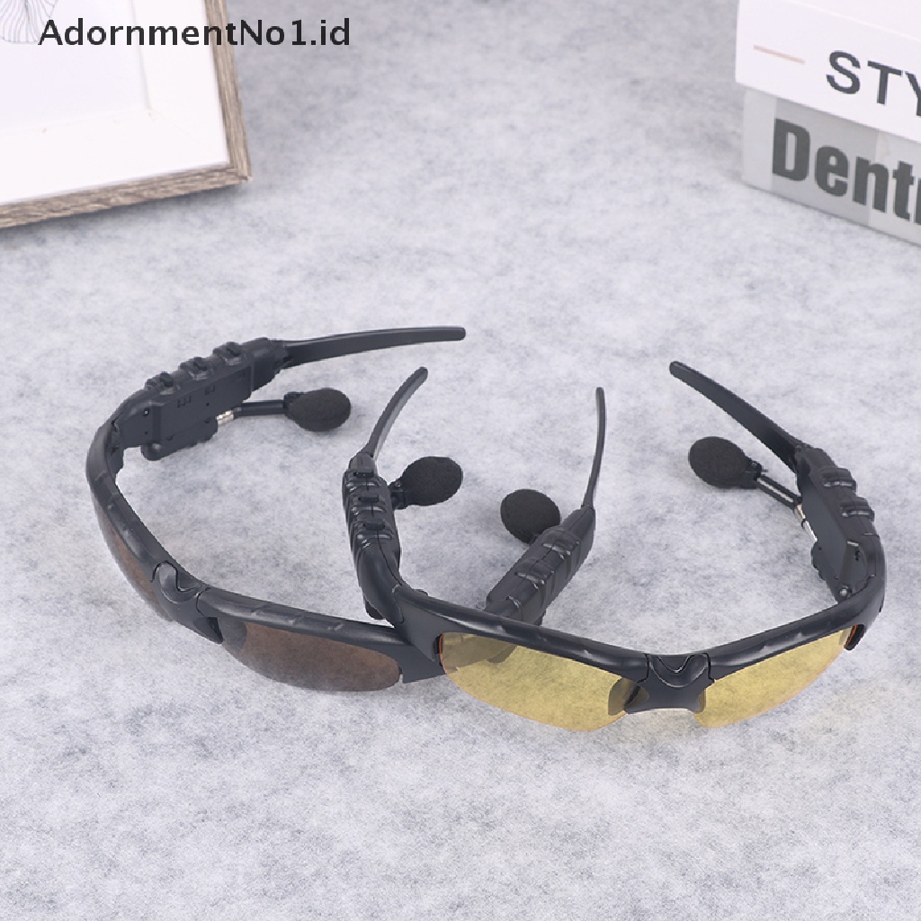 [AdornmentNo1] Earphone Stereo Headset Nirkabel Dengan Mic Kacamata Polarized Sunglasses [ID]