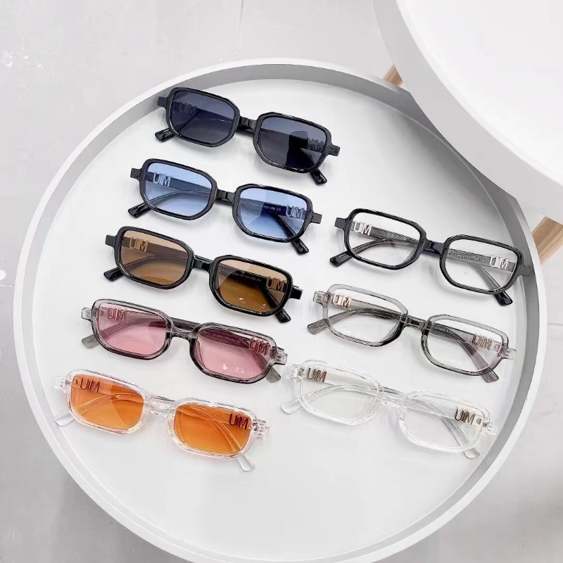 (YUZHU) Korean Fashion Small Square Frame Anti UV Sunglasses INS Style Candy Color Ocean Piece Sunglasses