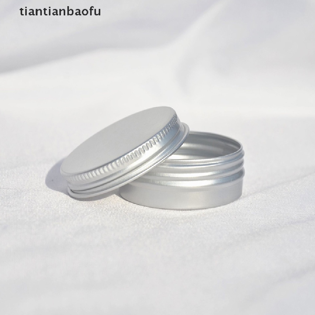 [tiantianbaofu] 10pcs Toples Kaleng Aluminium 15ML Untuk Cream Balm Kuku Wadah Kosmetik Kotak Butik