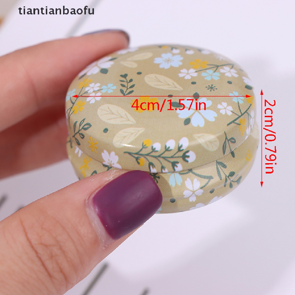 [tiantianbaofu] 1pc Pot Kosmetik Logam Bulat Kosong Lip Balm Wax Jar Tin Kotak Penyimpanan Wadah Butik