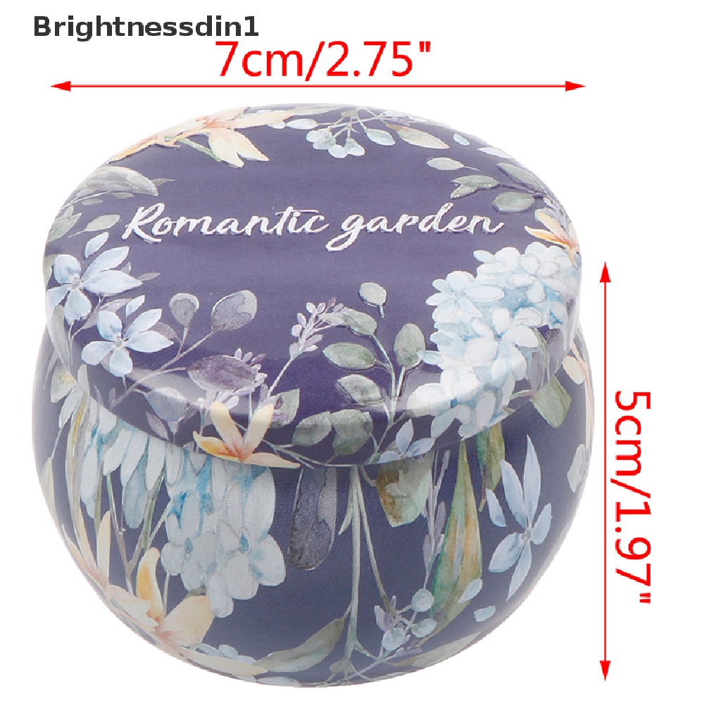 [Brightnessdin1] 1pc Candy Tin Box Bulat Kotak Hadiah Tea Pot Handmade Sabun Jar Kemasan Case Butik