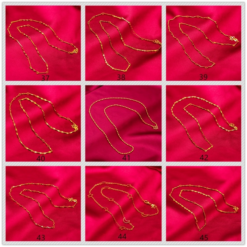 Goldkingdom Aksesoris Perhiasan Fashion Ready Stock Kalung Minimalis Lapis Emas 24k Sebagai Hadiah Untuk Wanita