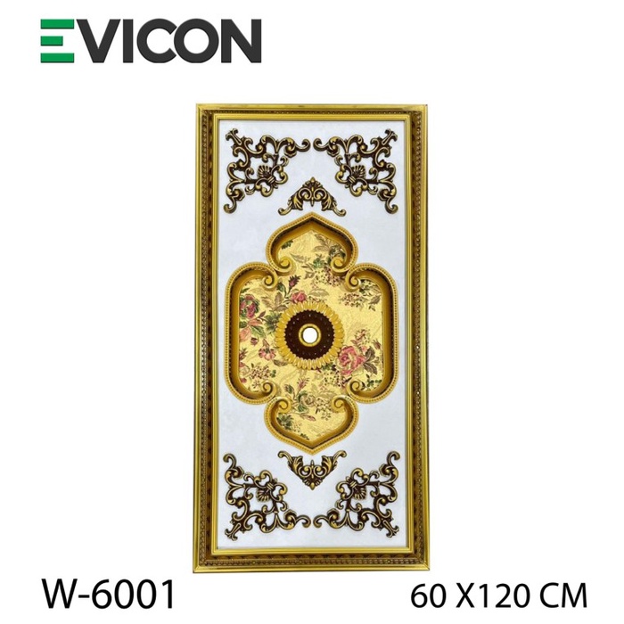 Ornamen lampu besar plafon vicon 60x120/ornamen plafon pvc/ornamen jumbo - W-6001