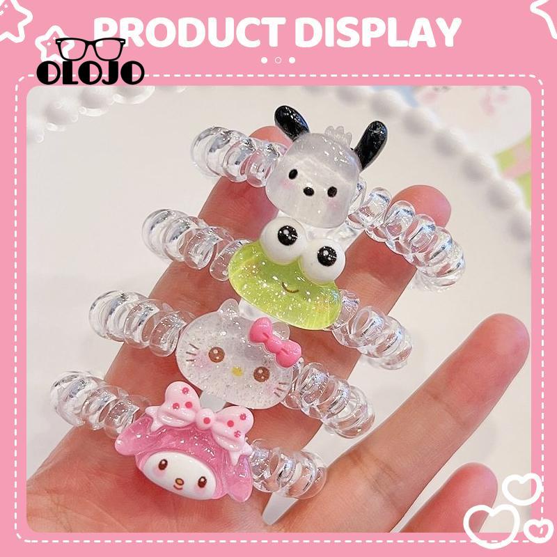 【COD】Cincin Rambut Kabel Telepon Mata Berkilau Halus Kitty Cat Lucu Manis Kartun Hiasan Kepala Rambut Ring