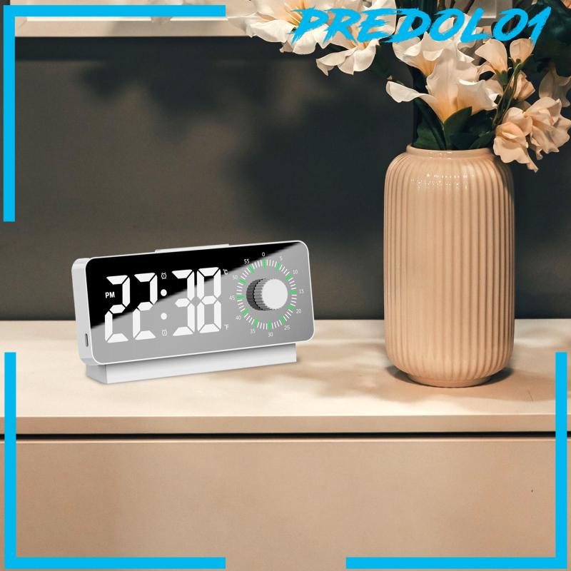 [Predolo1] Jam Alarm Digital Tampilan Besar Modern Jam LED Untuk Kamar Tidur