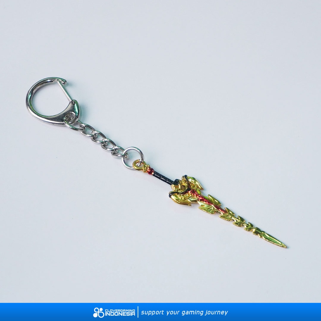 Miniatur Keychain Genshin Impact Serpent Spine Diluc Blade Gantungan Kunci Anime