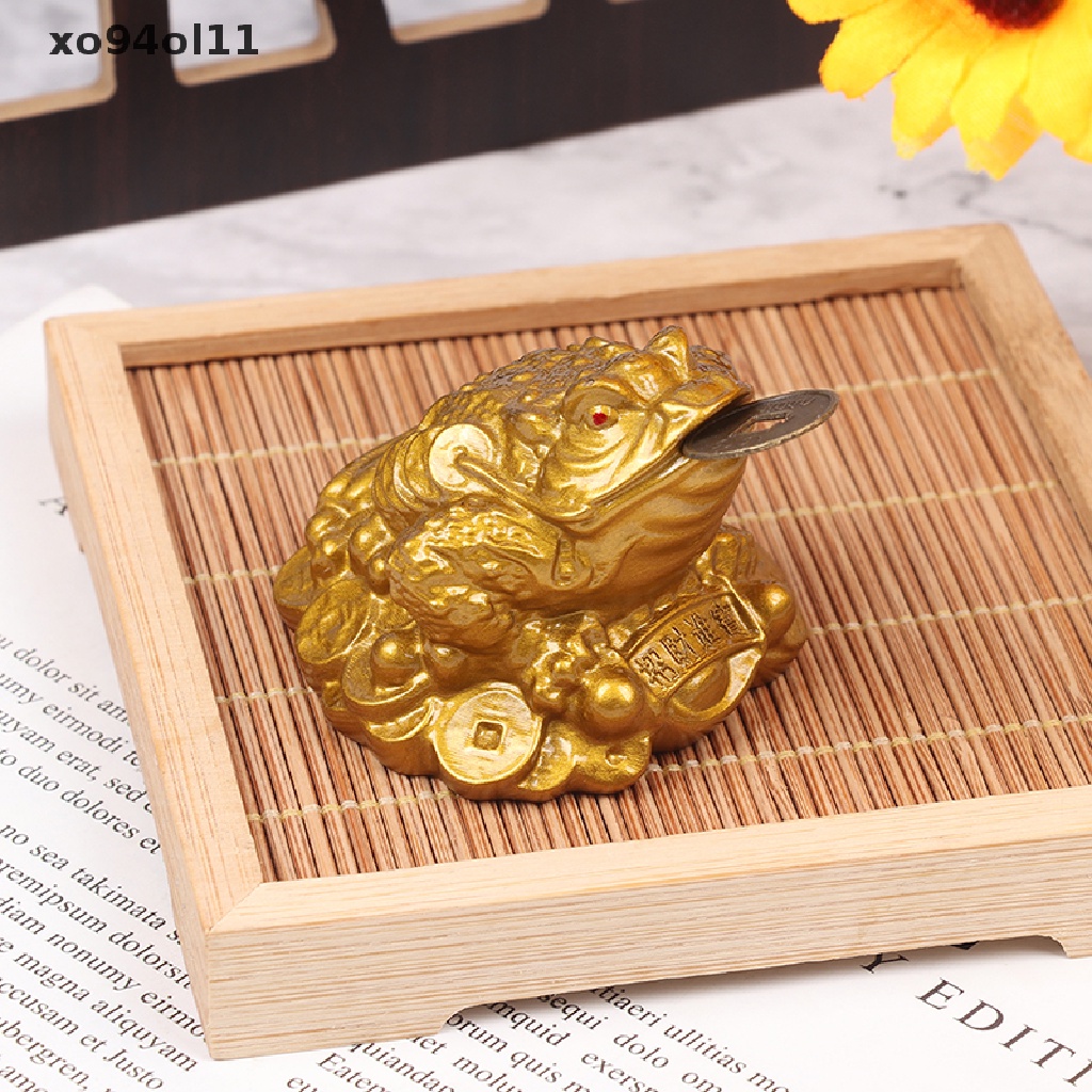 Xo Wealth Golden Frog Kodok Koin Rejeki Cina Kodok Feng Shui Kodok Ornamen Keberuntungan OL