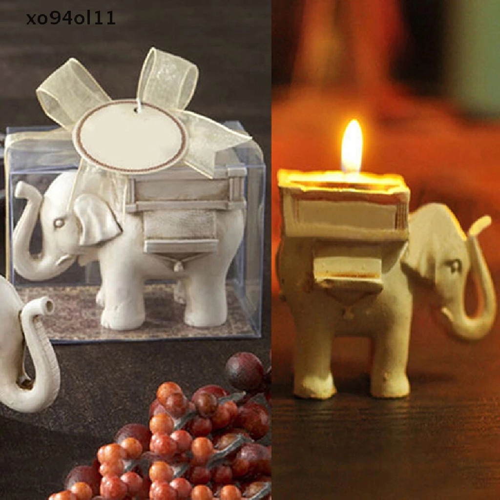 Xo Retro Elephant Tea Light Holder Dekorasi Rumah Party Favor Decor OL