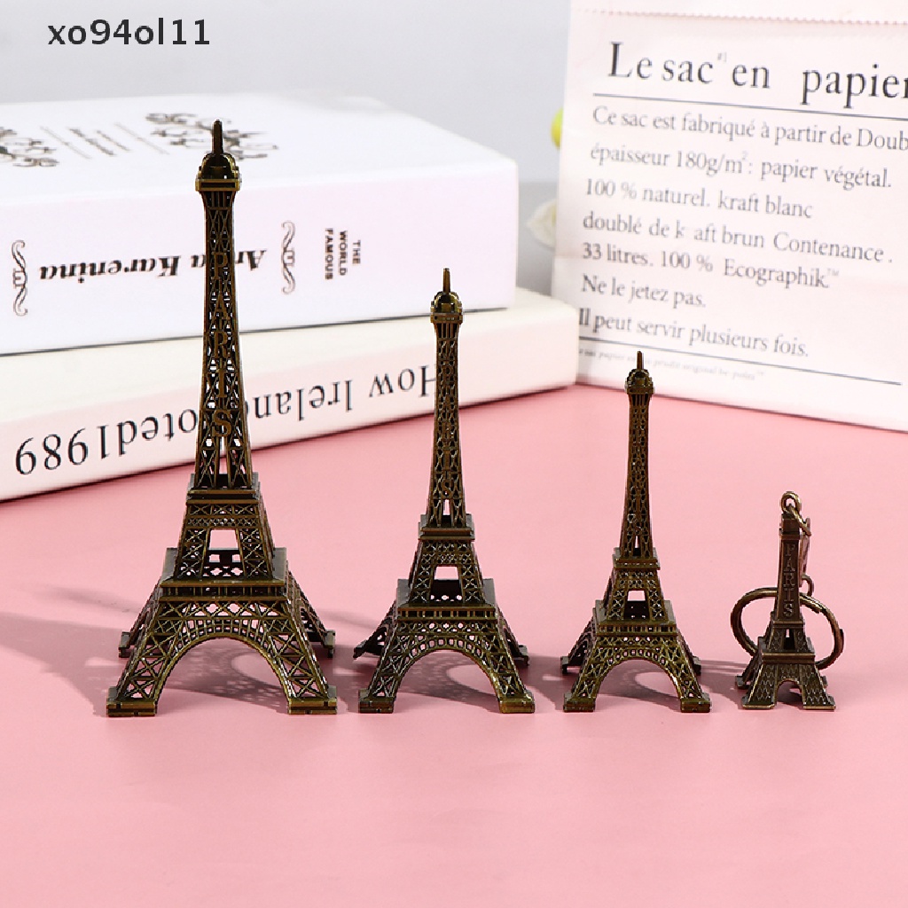 Xo Retro Paris Model Menara Eiffel Meja Rumah Bronze Patung Logam Figurine Decor OL