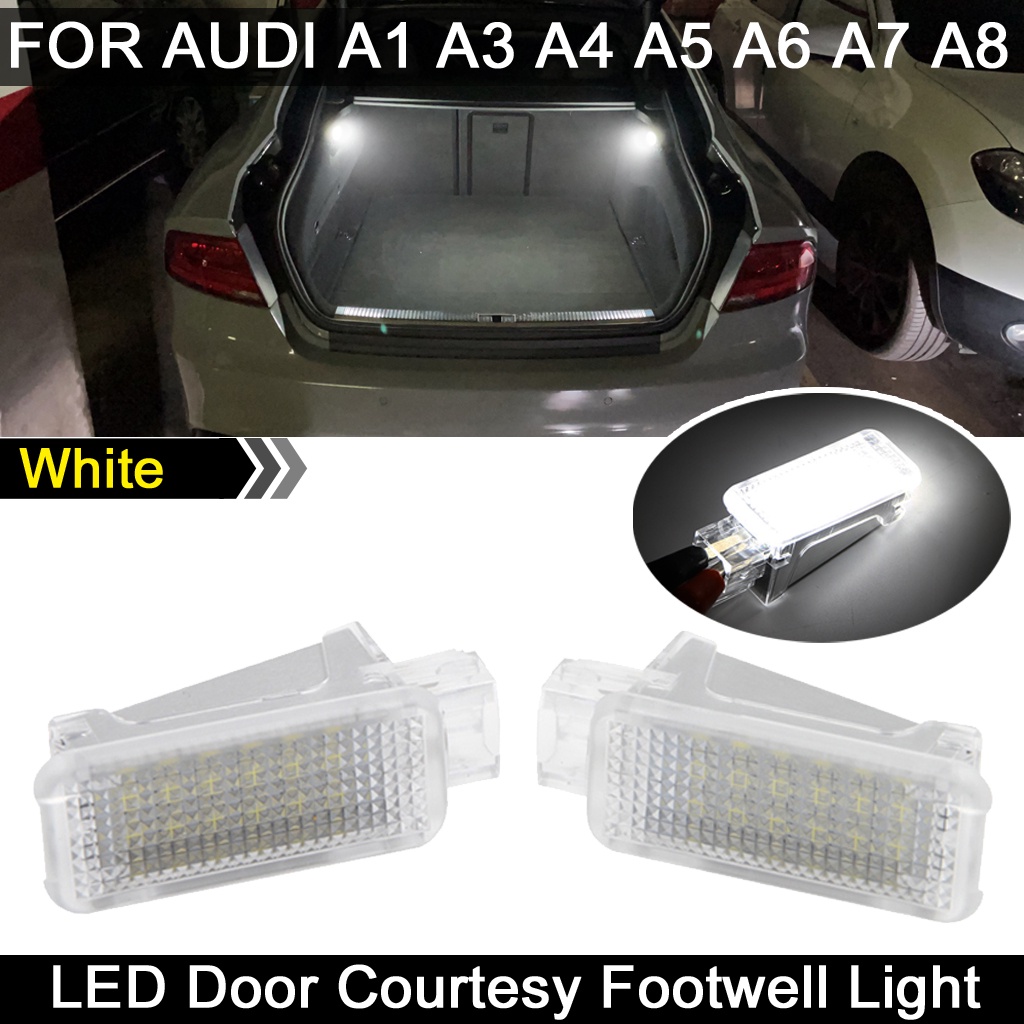 2pcs LED Pintu Khusus Interior Footwell Light Luggage Trunk Glove Box Lampu Untuk Audi A1 A3 A4 S4 RS4 A5 A6 A7 A8 Q5 Q7 TT R8