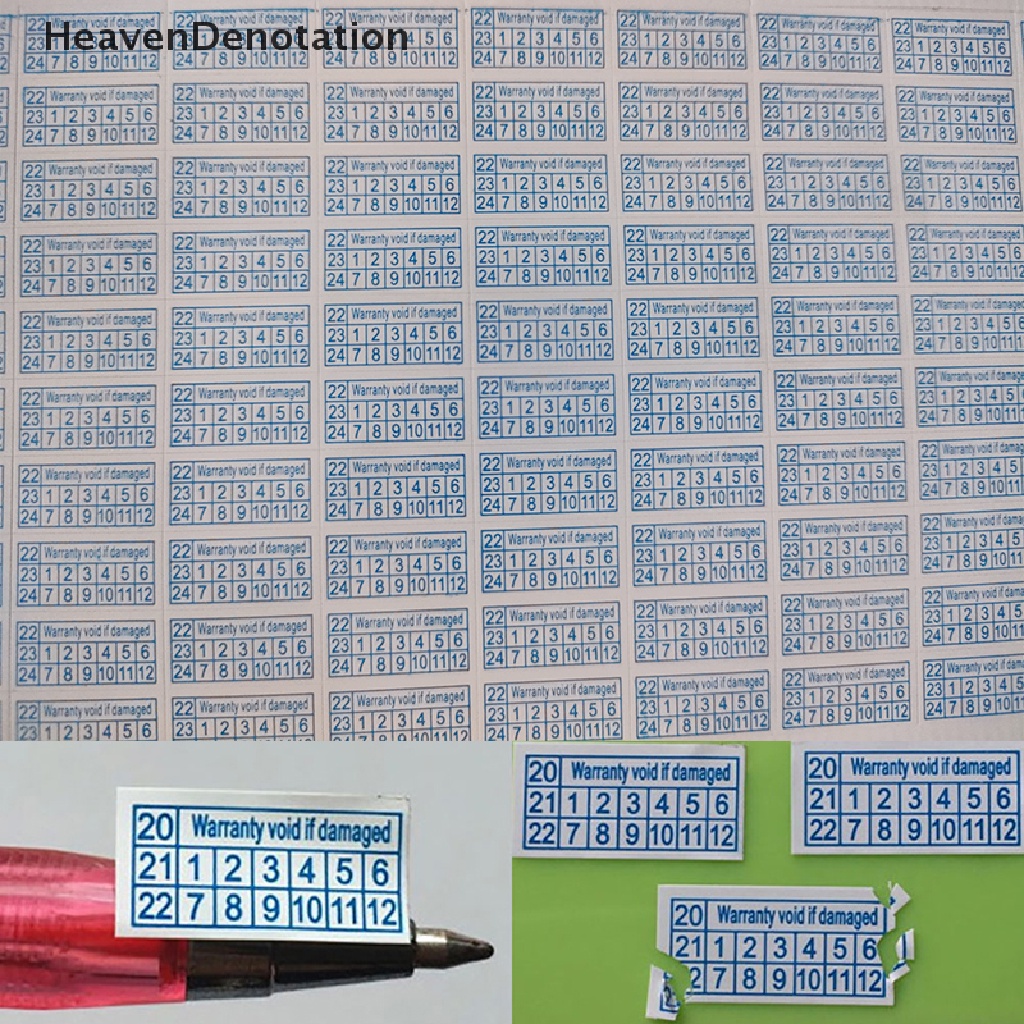 [HeavenDenotation] 200pcs Garansi Perlindungan Kerusakan Keamanan Label Stiker Segel Fragile 2020-2022 HDV