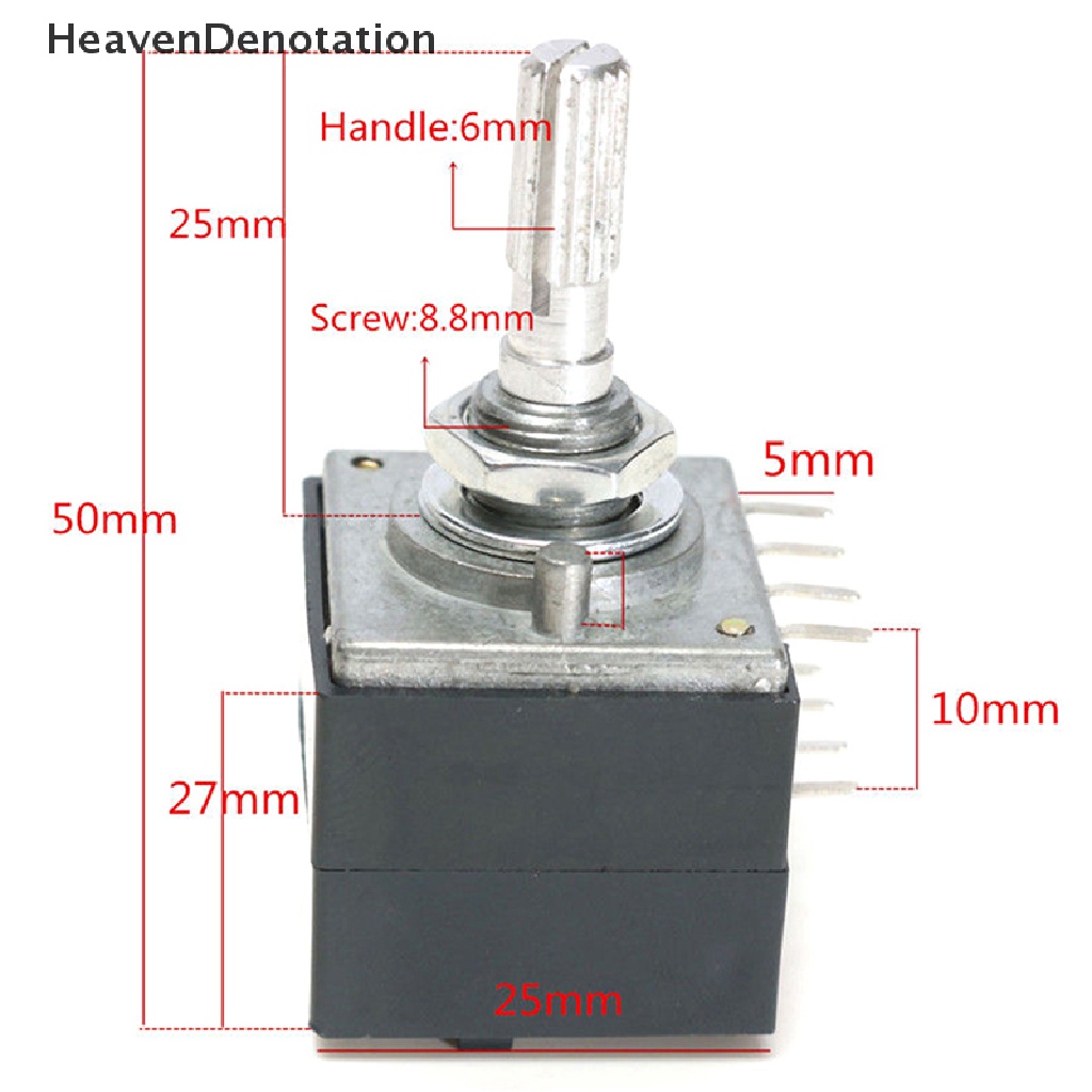 [HeavenDenotation] 1pcs Potensiometer 50K Alpen audio amp volume control pot stereo w Nyaring HDV