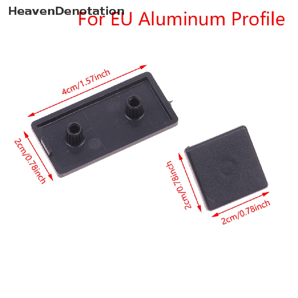 [HeavenDenotation] 50pcs Hitam Plastik End Cap Penutup Plat Endcap Untuk 2020202020ue Aluminium Profile HDV