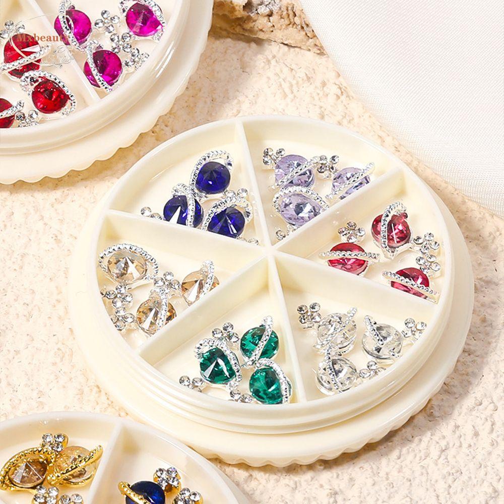 Mxbeauty Paku Charms Glitter Shiny Hiasan Kuku Nail Rhinestones Salon Kuku Manikur Aksesoris Nail Art Perhiasan