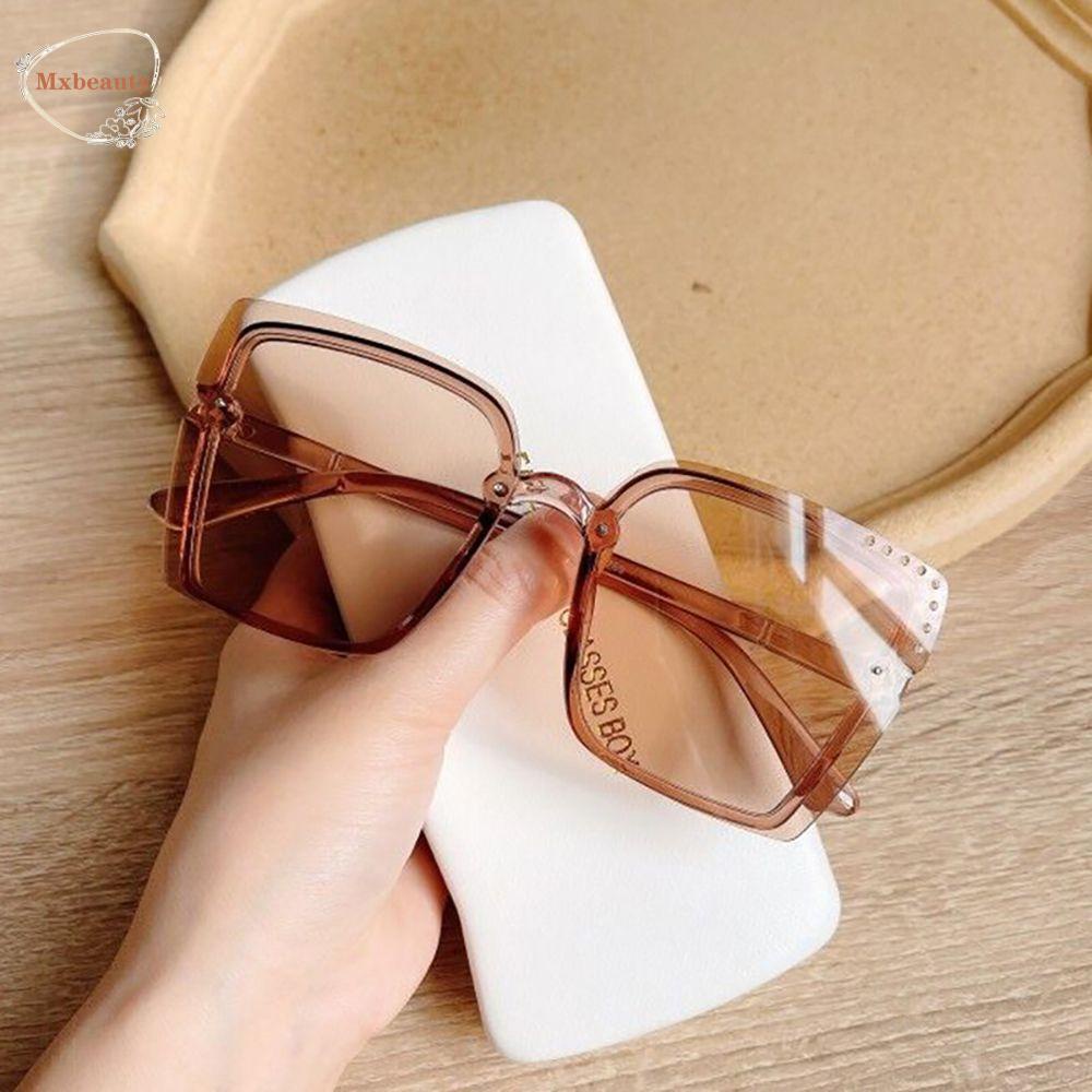 Mxbeauty Kacamata Kotak Retro Kaca Mata Anti Radiasi Wanita Cewek Pria Kacamata Anti Radiasi Wanita Sale Kaca Anti Radiasi Frameless Eyewear Women Glasses