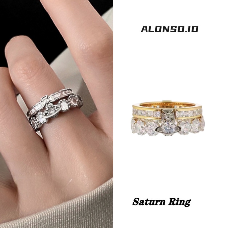 Zirkon Cincin Dilepas Aksesoris Fashion Temperamen Mewah Ringan