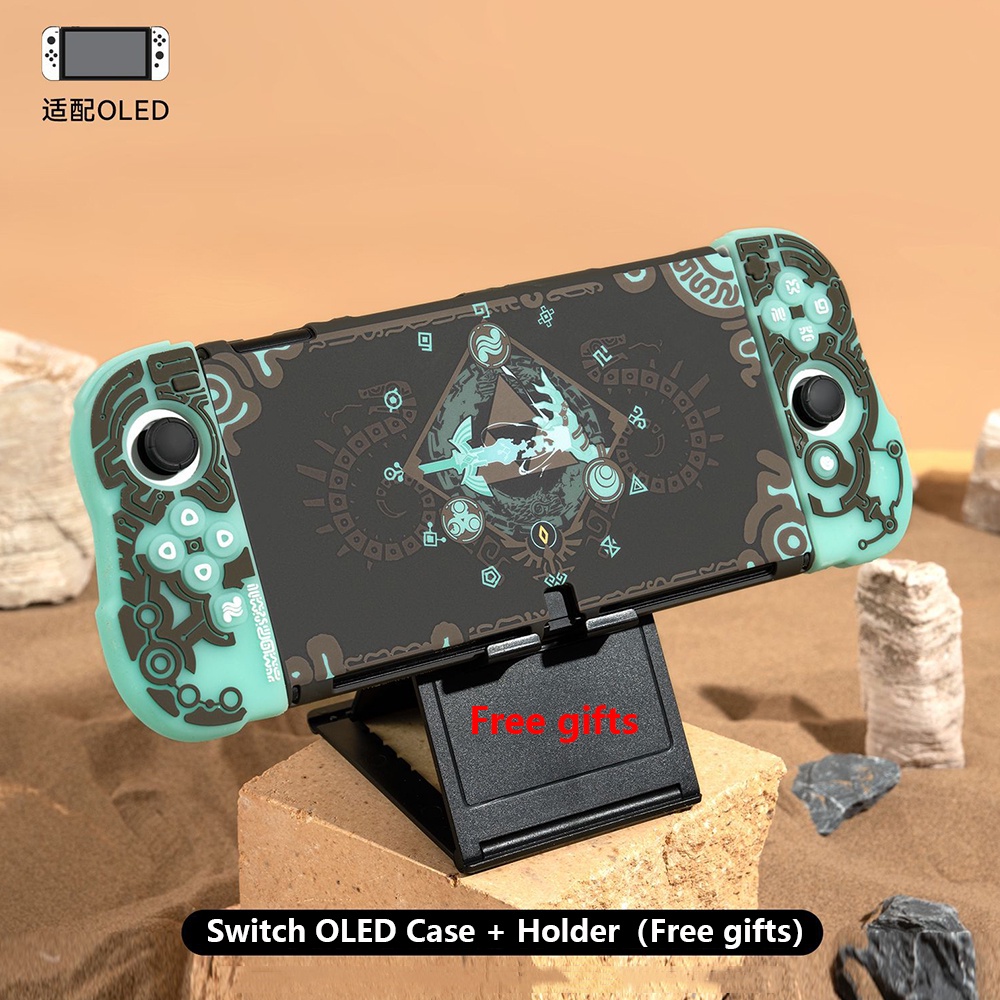 Luminous Switch Soft Case Zelda Tears of Kingdom Nintendo Switcholed Casing Pelindung Silikon Shell Anti Jatuh Untuk Switch v1 v2 Dan OLED