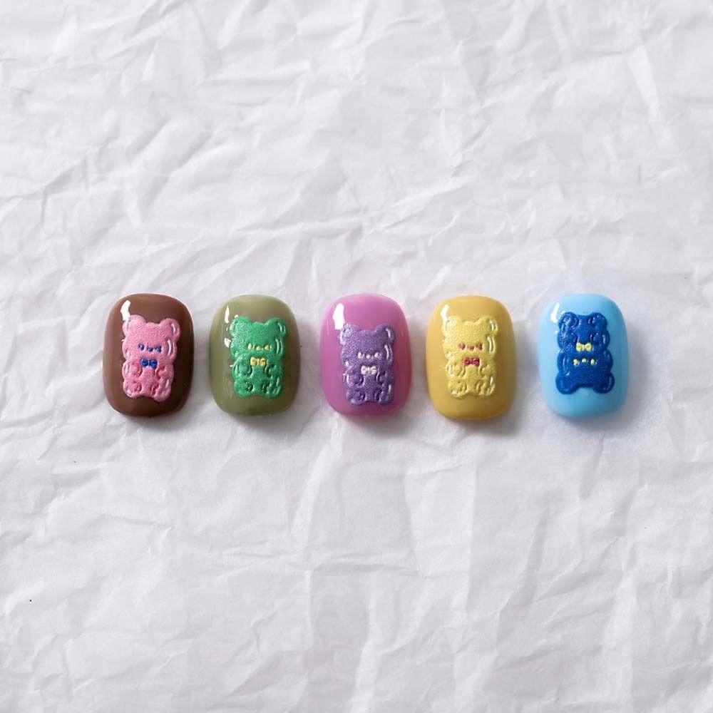 Mxbeauty Kartun Stiker Kuku Wanita Jepang Ubur Ubur Kuromi Love Hati Beruang Hiasan Kuku