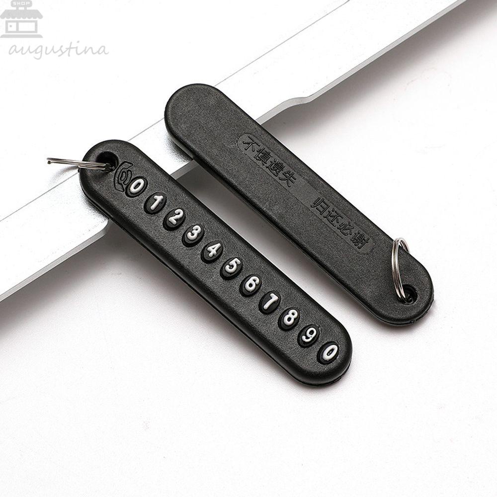 Agustinina Nomor Telepon Gantungan Kunci Kreatif Warna-Warni Portabel Auto Aksesoris Kendaraan Ornamen Kunci Liontin