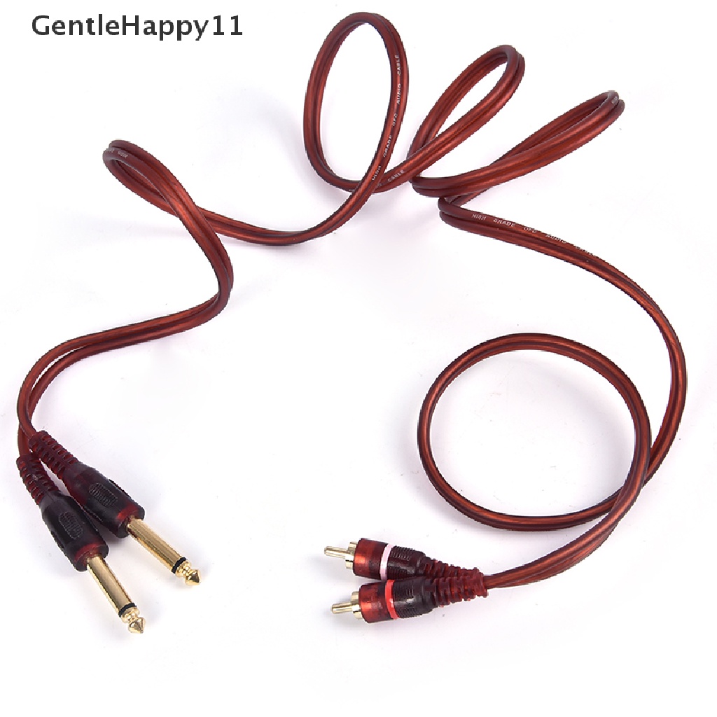 Kabel GentleHappy 1.5M, Dual RCA Male to Dual 6.35mm 1per4inch Male Mixer Audio Cable id