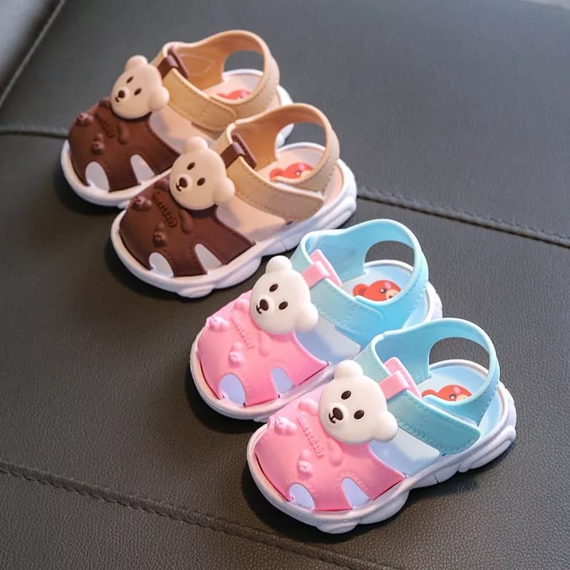 GROSIRTAS LV0295 Sandal Balita Import Motif Honey Bear Anak Laki-laki Perempuan Lucu