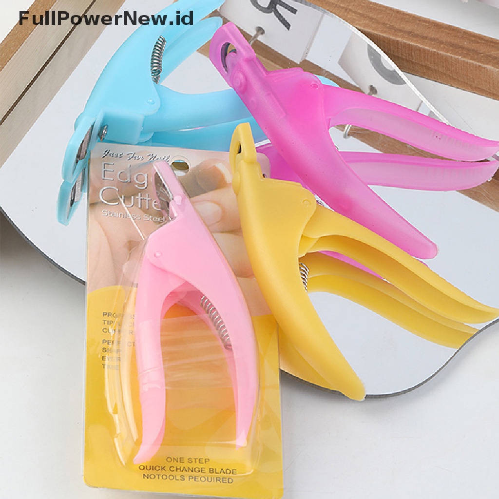 Power 1PC Gunting Kuku Gunting Kuku Palsu U-Edge Manicure Tips Cutter Nail Art ID