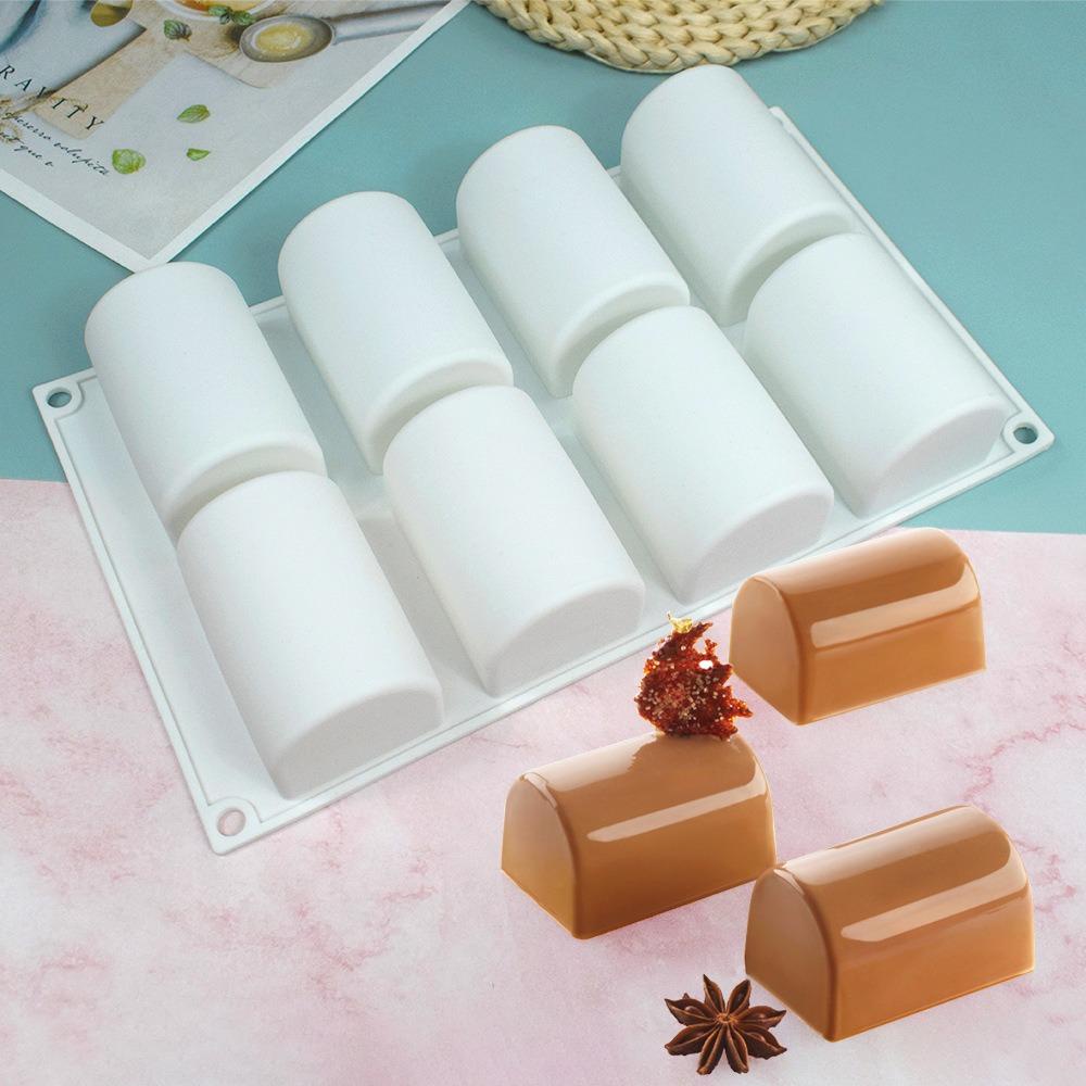 Chookyy 3D Stick Half-cylindrical Dapur Clay Alat Membuat Sabun Resin Handmade Mousse Kue Cetakan