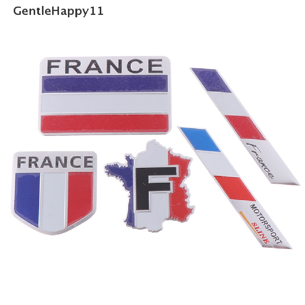 Gentlehappy 1Pc Bendera Prancis o emblem alloy badge Mobil Motor decor ers id