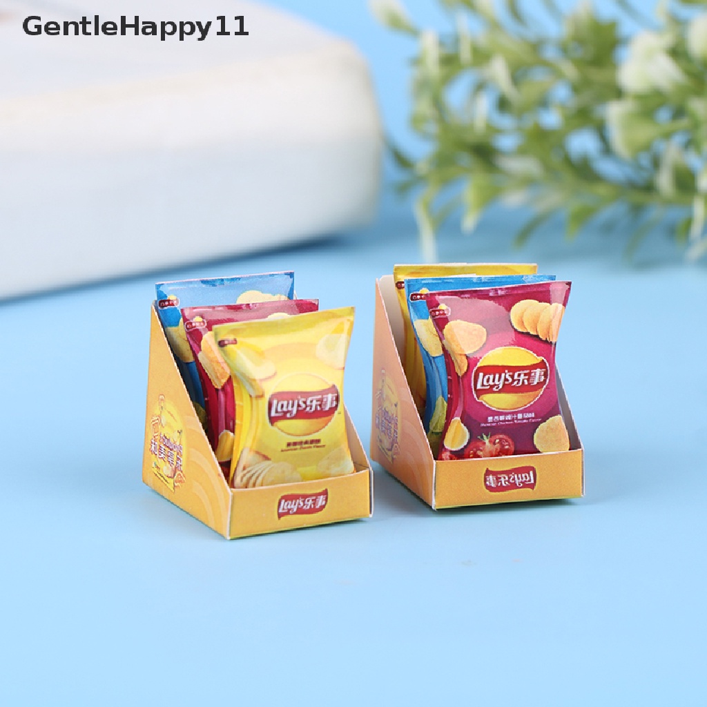 Gentlehappy 1Set 1: 12rumah Boneka Keripik Kentang Mini Model Dg Kotak Belakang Rumah Dekorasi Dapur Mainan id