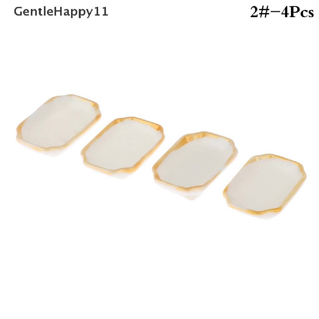 Gentlehappy 4pcs1: 12rumah Boneka Miniatur Mangkuk Piring Nampan Makanan Kue Dessert Pastry Dishes Model Dapur Dekorasi Mainan Aksesoris Rumah Boneka id