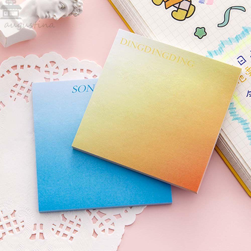 Agustina Gradient Notepad Kawaii 50lembar To Do List Paper Hand Nota Akun Bookmark Marker Alat Tulis Memo Pad