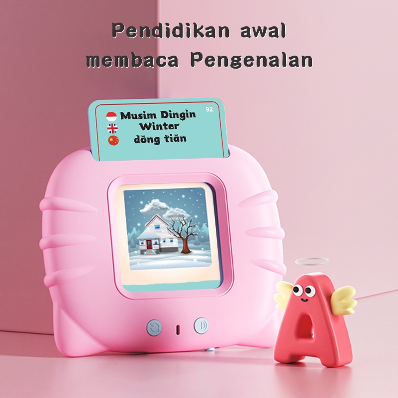 【COD】Card Early Education Bilingual Device / Mainan Flash Card Bersuara Alat Bantu pengenalan kosakata Bahasa Inggris Flash card reader
