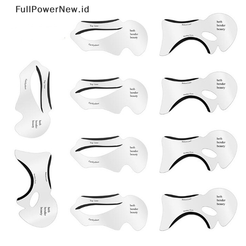 Power 10pcs Eyeliner Stencils Winged Eyeliner Stencil Model Alat Pembentuk Template ID