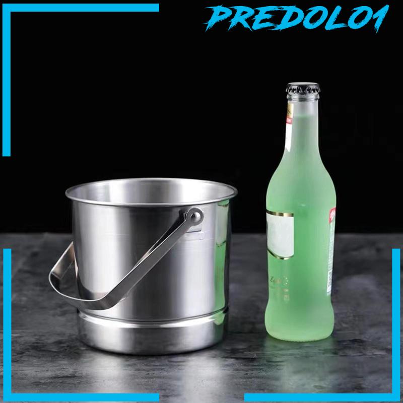 [Predolo1] Wadah Es Batu Bak Minuman Stainless Steel Untuk Perlengkapan Malam BBQ Pesta